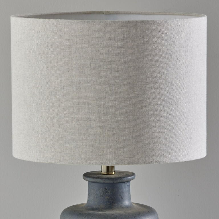 Clement Weathered Dark Gray Ceramic Table Lamp image number 6