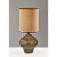 Eden Natural Rattan and Green Glass Table Lamp image number 2