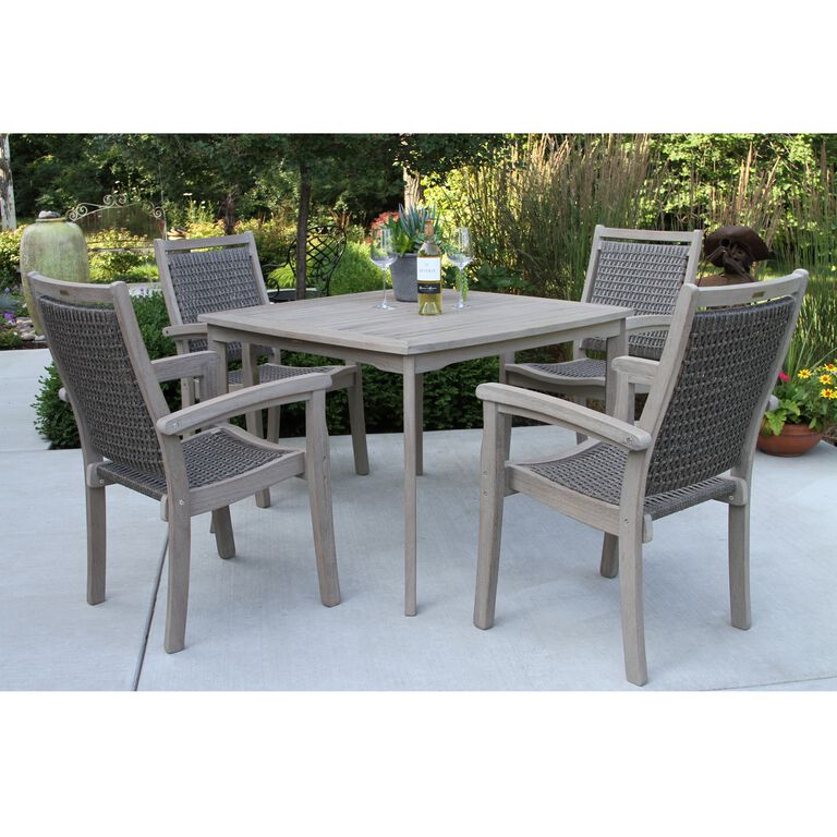 Helena Gray All Weather Outdoor Stacking Dining Armchair image number 7