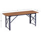 Beer Garden Wood and Metal Folding Outdoor Dining Table image number 6