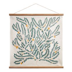 Abstract Tree of Life Linen Scroll Wall Hanging