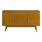 Extra Wide Acorn Brown Wood Mid Century Media Stand image number 2