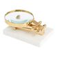 Gold Magnifying Glass with Marble Stand image number 1