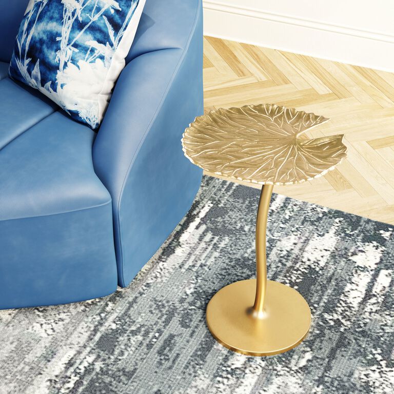 Garfield Gold Metal Lily Leaf Side Table image number 7