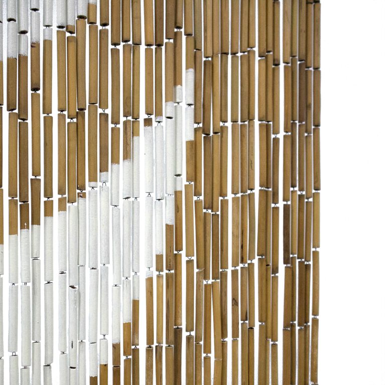 White And Natural Moon Phase Bamboo Beaded Curtain image number 3