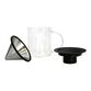 Glass Pour Over Coffee Cup and Reusable Filter Set image number 1