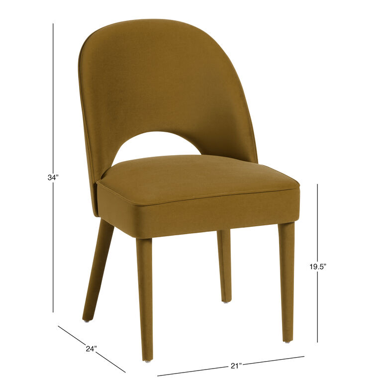 Paulette Velvet Upholstered Dining Chair Set of 2 image number 6