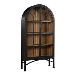 Astle Reclaimed Wood And Iron Display Cabinet
