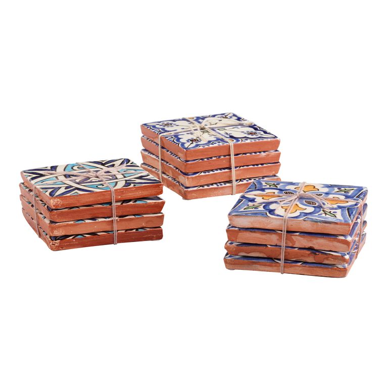 Terracotta Moroccan Tile Coasters 4 Pack image number 2