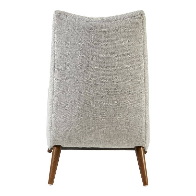 Tan Plush Curved Upholstered Chair image number 4