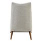 Tan Plush Curved Upholstered Chair image number 3