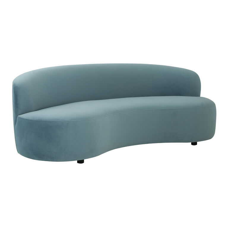 Somerville Velvet Curved Sofa image number 1