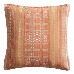 Umbud Stripe Embroidered Indoor Outdoor Throw Pillow