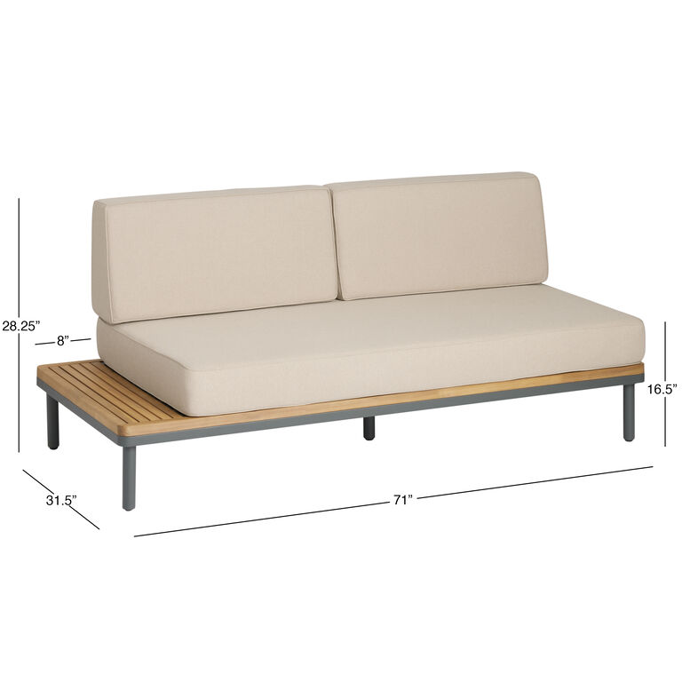 Andorra Reversible Modular Outdoor Sofa with Table image number 9