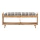 Nelson Mango Wood Upholstered Bench with Shelves image number 2