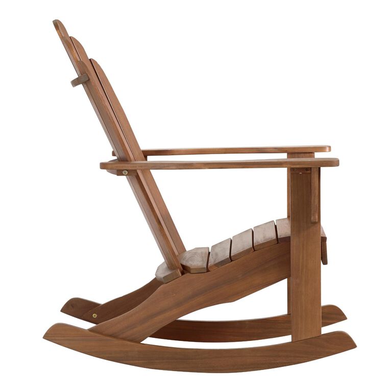 Slatted Wood Adirondack Rocking Chair image number 5