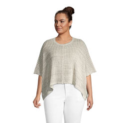 Carly Marled Gray Cropped Sweater