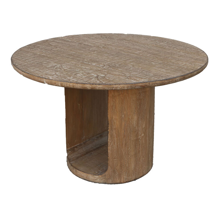 Andreas Round Antique Reclaimed Pine Dining Table image number 3