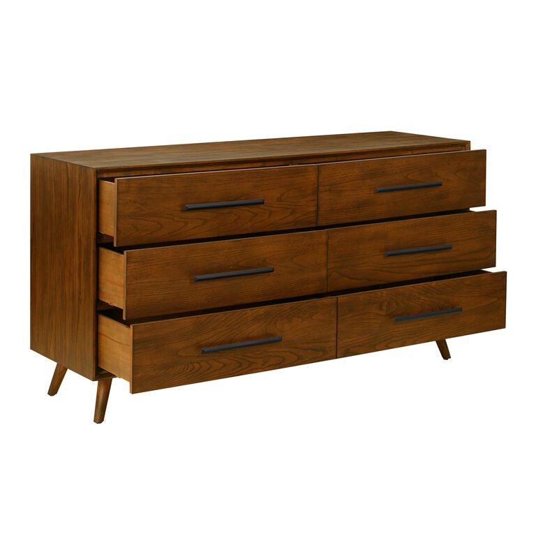 Fairbanks Pecan Brown Ash Wood Dresser image number 4