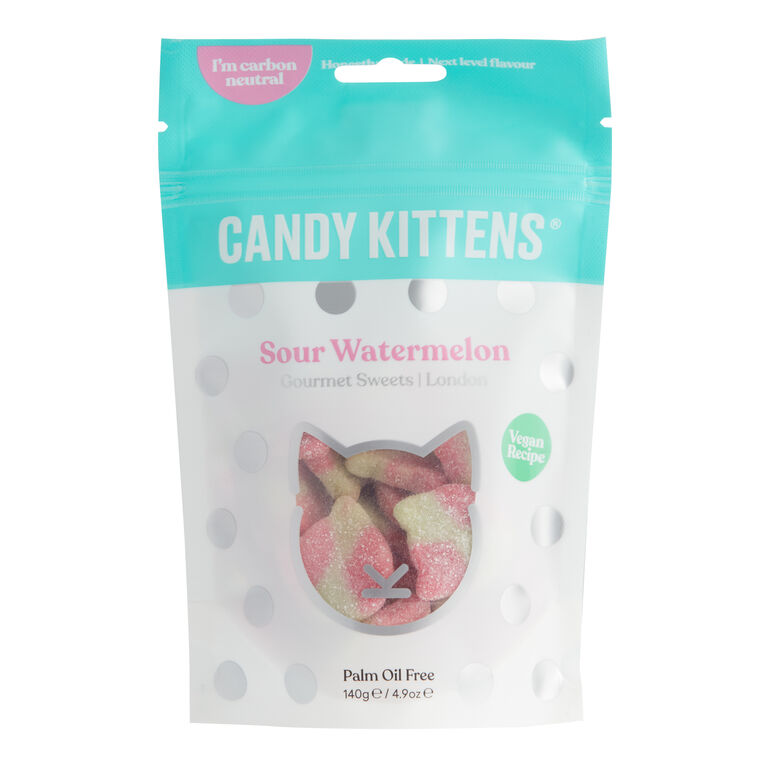 Candy Kittens Sour Watermelon Gummy Candy Bag image number 1