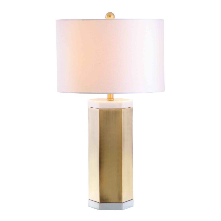 Alya Gold Hexagonal Table Lamps Set Of 2 image number 3