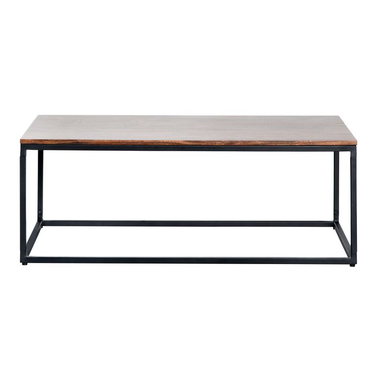 Hamden Acacia Wood And Iron Coffee Table image number 2