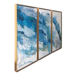 Abstract Regalite Triptych Framed Canvas Wall Art 3 Piece