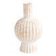 CRAFT Whitewash Carved Mango Wood Bulb Vase image number 0