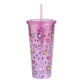 Hello Kitty Pink Stars Double Wall Cup With Straw image number 2