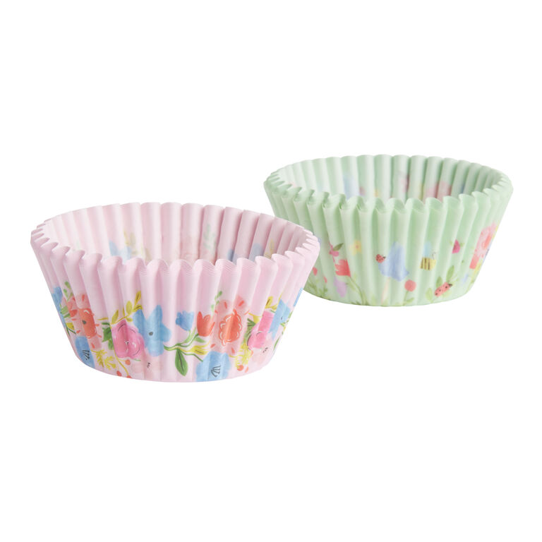 Spring Floral Cupcake Liners 50 Count image number 1
