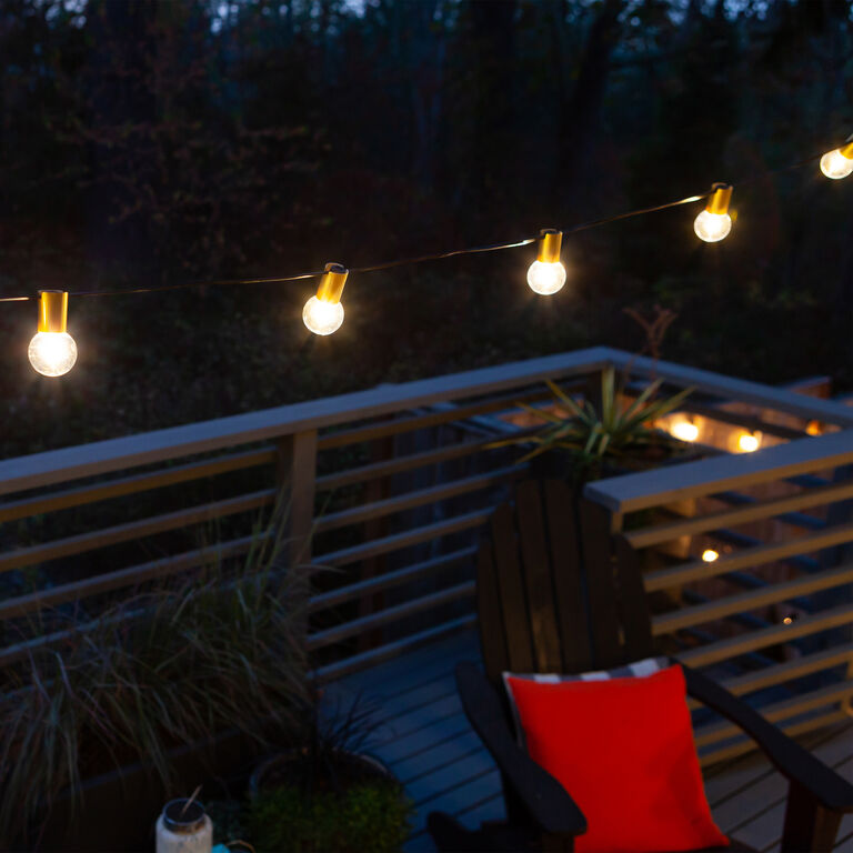 Gold Bistro Indoor Outdoor LED 25 Bulb String Lights image number 5