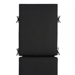 Sunbrella Black Canvas Outdoor Chaise Lounge Cushion