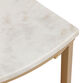 Piper Half Circle Marble Top and Gold Metal Side Table image number 4