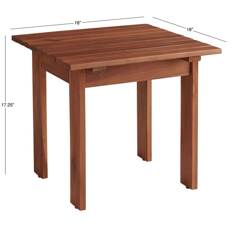 Slatted Wood Adirondack Side Table image number 4