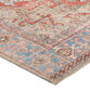 Terracotta and Blue Distressed Persian Style Lauren Area Rug image number 2
