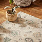 Eliana Sage Green and Purple Floral Tufted Wool Area Rug image number 1