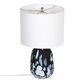 Alana Blue And White Glass Organic Dot Table Lamp image number 2
