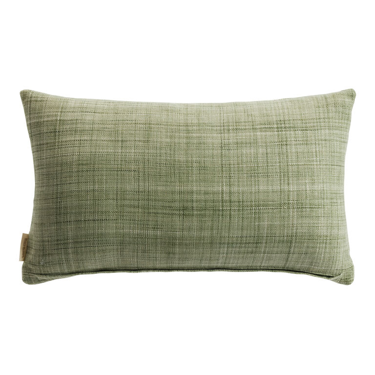 Sage Green Leaf Maze Indoor Outdoor Lumbar Pillow image number 3