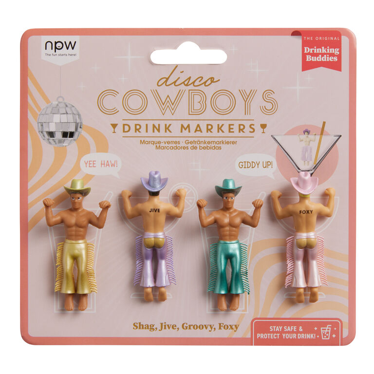 Disco Cowboy Glass Markers 4 Pack image number 1