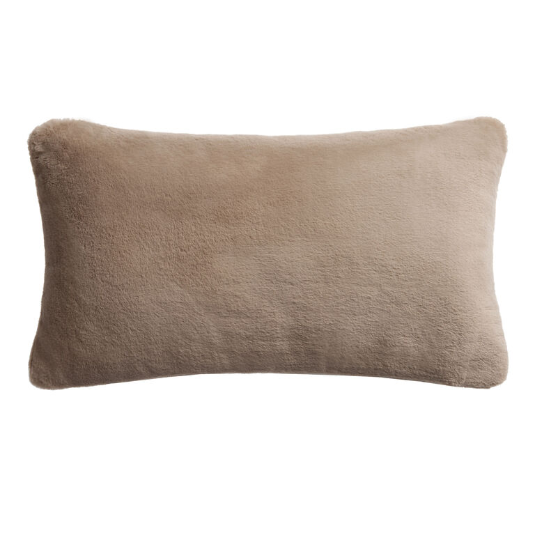 Fuzzy Plush Lumbar Pillow image number 1