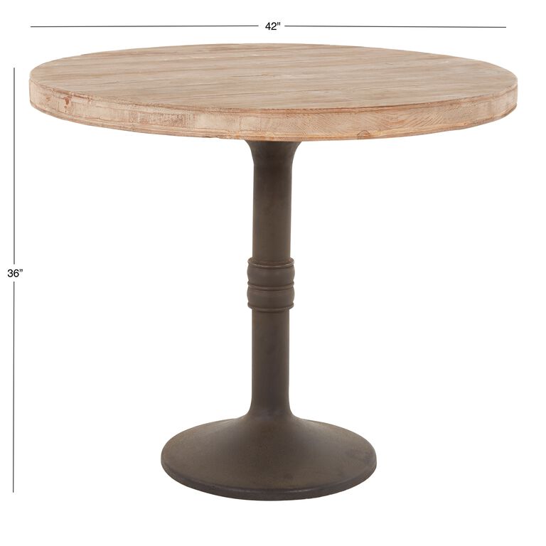 Sienna Round Reclaimed Pine Counter Height Dining Table image number 3
