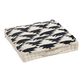 Black and White Dhurrie Weave Floor Cushion image number 0