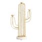 Gold Wire Cactus on Marble Stand Decor image number 1