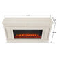 Rime Wood Electric Fireplace Media Stand image number 6