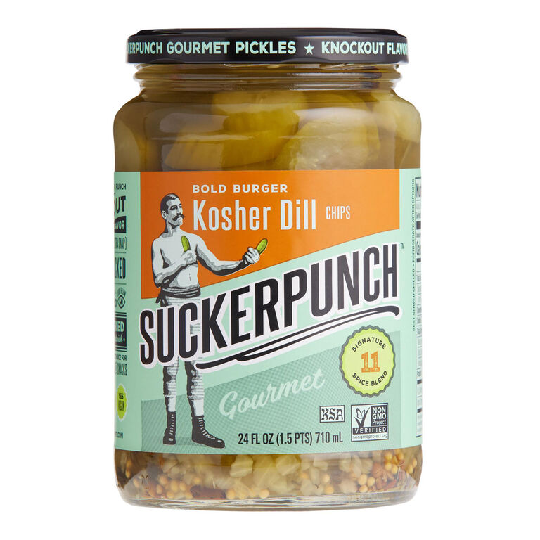 SuckerPunch Bold Burger Kosher Dill Pickle Chips image number 1