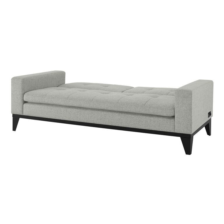 Merton Gray Tufted Convertible Sleeper Sofa with USB Ports image number 7
