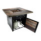 Renco Faux Wood and Black Steel DualHeat Fire Pit Table image number 2