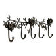 Antique Bronze Rustic Floral Wall Rack image number 0