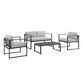 Echo Black Aluminum Modern 4 Piece Outdoor Furniture Set image number 0