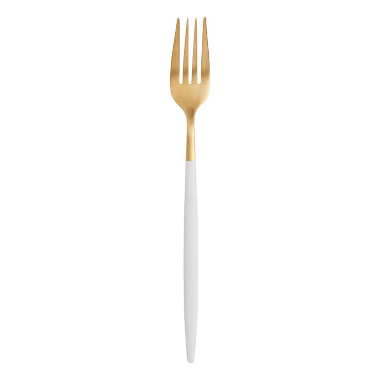 Shay White And Gold Flatware Collection image number 2